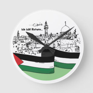 Reloj Redondo Mediano Herencia y esperanza palestinas: Regresaremos