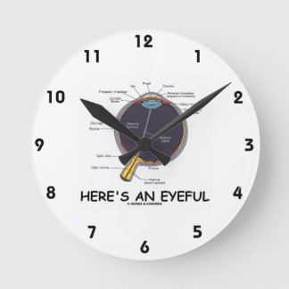 Reloj Redondo Mediano Here's An Eyeful (Eye Anatomy Humor)