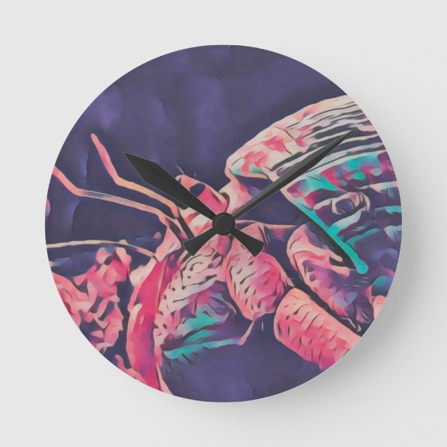 Reloj Redondo Mediano Hermit Crab Clock (Anverso)