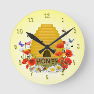 Reloj Redondo Mediano Hermosa Beehive
