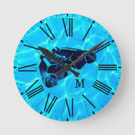 Reloj Redondo Mediano Hermosa Entusiasta Deportiva de Binoculares Trendi