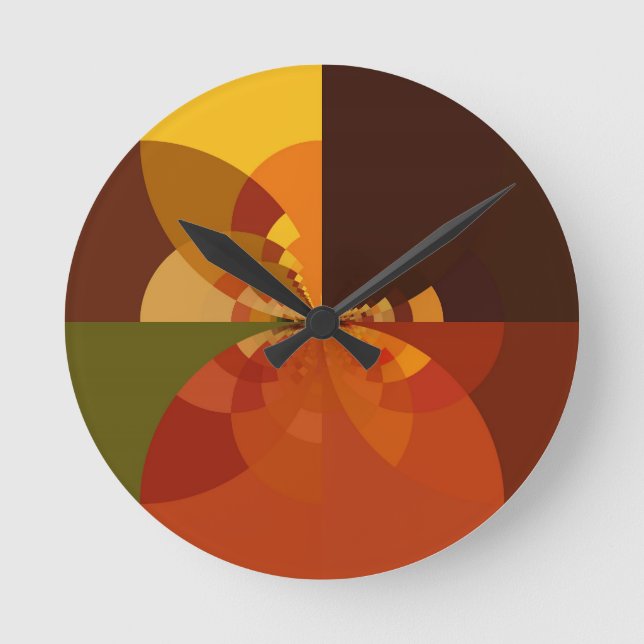 Reloj Redondo Mediano Hermosa Tierra Resumen Arte Impresión (Anverso)