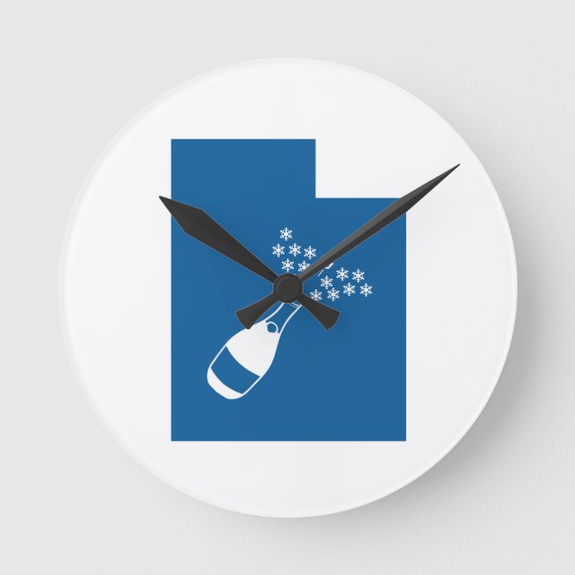 Reloj Redondo Mediano Hermosa Utah (Anverso)