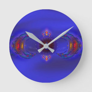 Reloj Redondo Mediano Hermoso Blues tiempo inagotable Piece Ajna - Silve