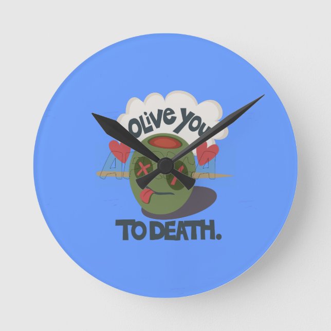 Reloj Redondo Mediano Hermoso Guay I love Africa Art (Anverso)