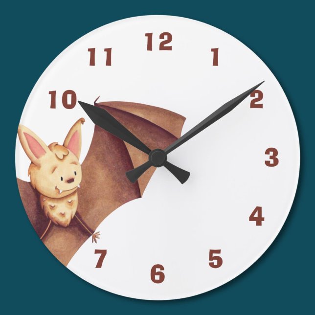 Reloj Redondo Mediano Hermoso Personalizado de pelo feliz marrón (Subido por el creador)
