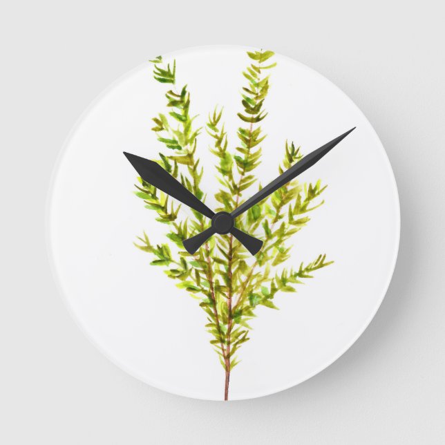 Reloj Redondo Mediano Hierbas aromáticas (Anverso)