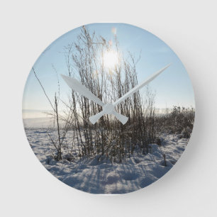Reloj Redondo Mediano Hierbas de invierno -