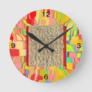 Reloj Redondo Mediano Hieroglyphics Clock