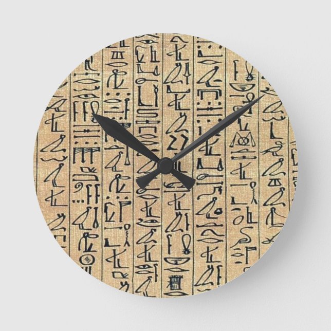 Reloj Redondo Mediano Hieroglyphics Clock (Anverso)