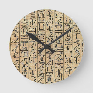Reloj Redondo Mediano Hieroglyphics Clock