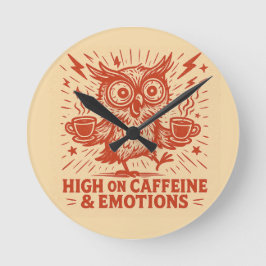 Reloj Redondo Mediano High on Caffeine & Emotions