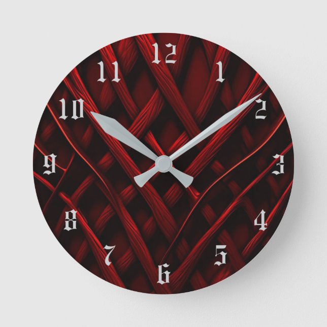 Reloj Redondo Mediano Hilo rojo acoplado (Anverso)