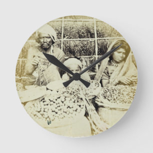 Reloj Redondo Mediano Hindu Vegetable and Fruit Sellers in Madras, 19th