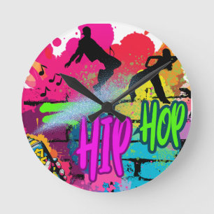 Reloj Redondo Mediano Hip-Hop Street Art
