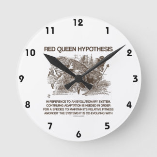 Reloj Redondo Mediano Hipótesis de la Reina Roja (Reina Roja de Alicia)