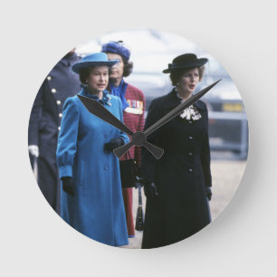 Reloj Redondo Mediano HM Queen Elizabeth II-Margaret Thatcher