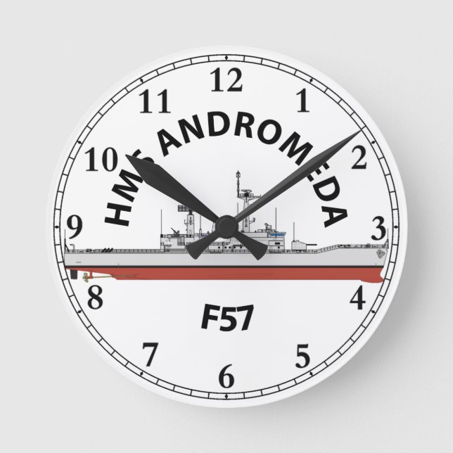 RELOJ REDONDO MEDIANO HMS ANDROMEDA - F57 - ORIG LÍDER (Anverso)