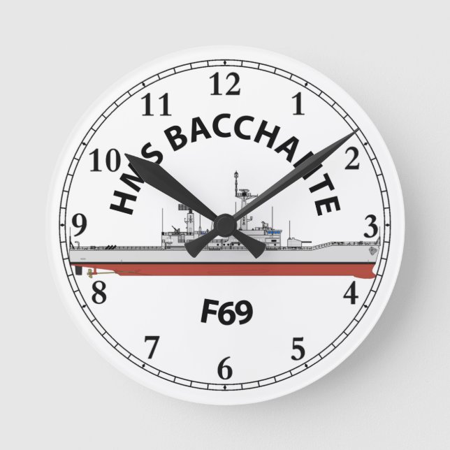 RELOJ REDONDO MEDIANO HMS BACCHANTE - F69 - ORIG LÍDER (Anverso)