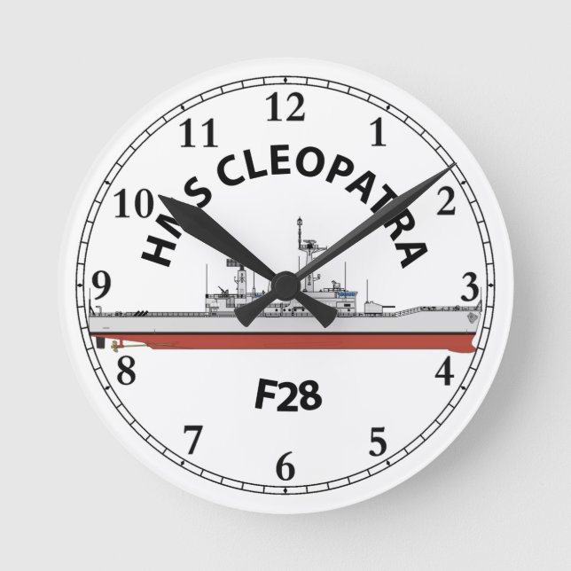 RELOJ REDONDO MEDIANO HMS CLEOPATRA - F28 - ORIG DE LÍDER (Anverso)