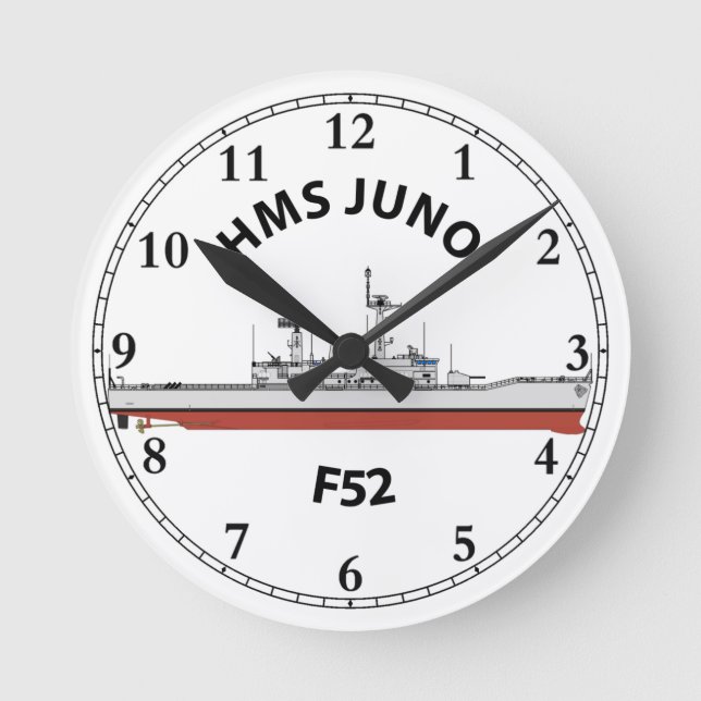 RELOJ REDONDO MEDIANO HMS JUNO - F52 - ORIG LÍDER (Anverso)