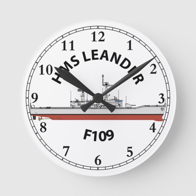 RELOJ REDONDO MEDIANO HMS LEANDER - F109 - ORIG LÍDER (Anverso)