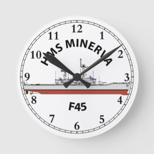 RELOJ REDONDO MEDIANO HMS MINERVA - F45 - ORIG LÍDER