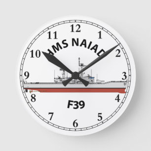RELOJ REDONDO MEDIANO HMS NAIAD - F39 - ORIG LÍDER