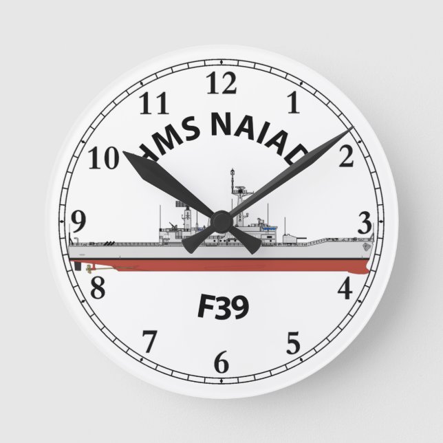 RELOJ REDONDO MEDIANO HMS NAIAD - F39 - ORIG LÍDER (Anverso)