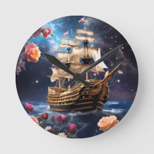 Reloj Redondo Mediano HMS Victory Lord Nelsons Ship
