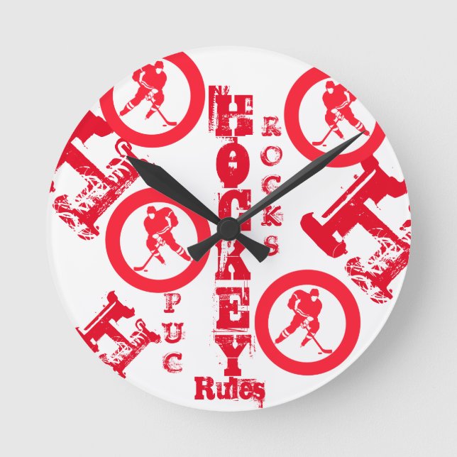 Reloj Redondo Mediano Hockey (Anverso)