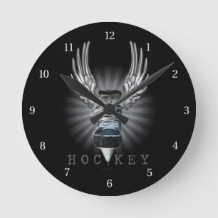 Reloj Redondo Mediano Hockey con alas