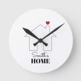 Reloj Redondo Mediano Hogar con corazón de Smith