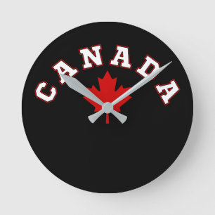 Reloj Redondo Mediano hoja de arce de Canadá