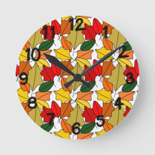 Reloj Redondo Mediano Hojas