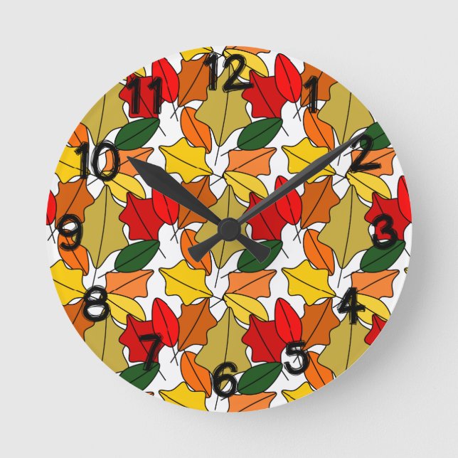 Reloj Redondo Mediano Hojas (Anverso)