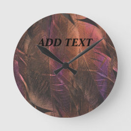 Reloj Redondo Mediano Hojas abstractas elegantes