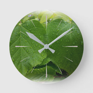 Reloj Redondo Mediano hojas del gemelo