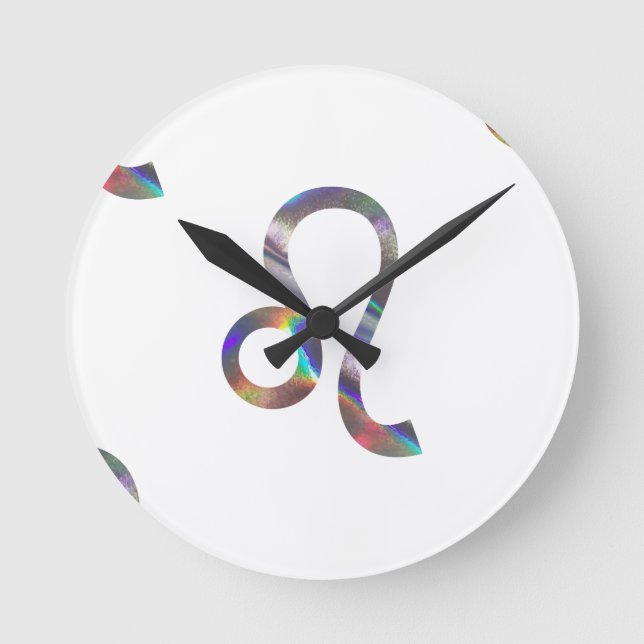 Reloj Redondo Mediano holograma Leo (Anverso)