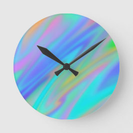 Reloj Redondo Mediano Holograma lujoso de lujo azul violeta