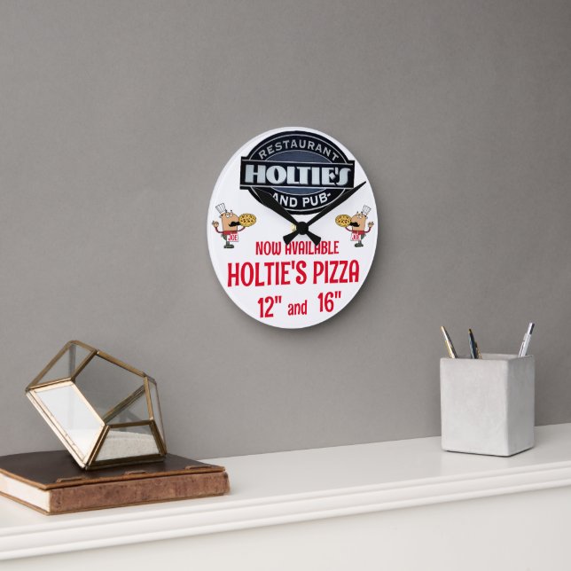 RELOJ REDONDO MEDIANO HOLTIES PIZZA (Oficina)