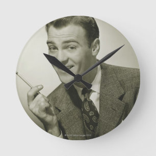 Reloj Redondo Mediano Hombre de negocios