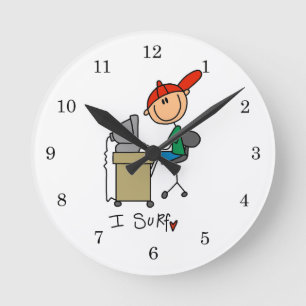Reloj Redondo Mediano Hombre Figura de Palotes Navegador Web
