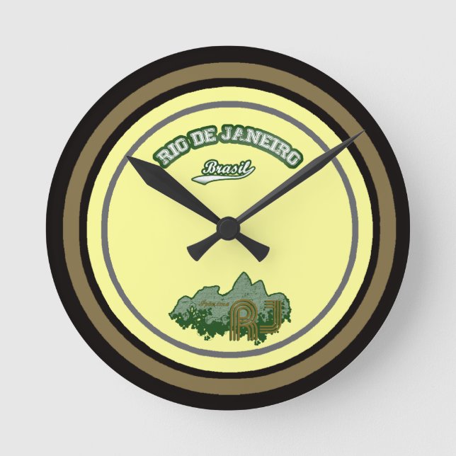Reloj Redondo Mediano hora de ir a Ipanema, Río (Anverso)