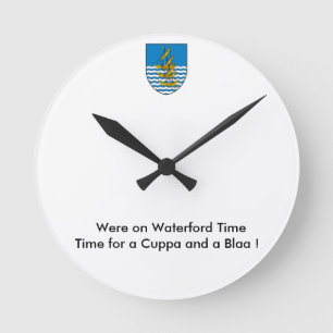 Reloj Redondo Mediano Hora de Waterford, hora para una taza de té y un B