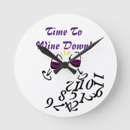 Reloj Redondo Mediano Hora de wine abajo