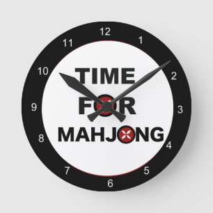 Reloj Redondo Mediano Hora para Mahjong