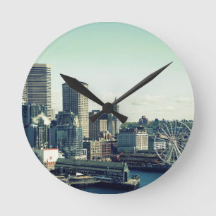 Reloj Redondo Mediano Horizonte de Seattle