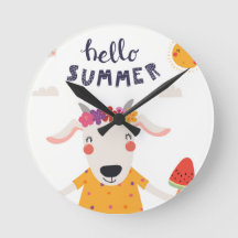 Horloge en Acrylique Hello summer