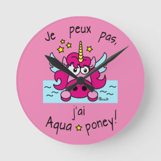 Reloj Redondo Mediano Horloge "Licorne, Aquaponey"